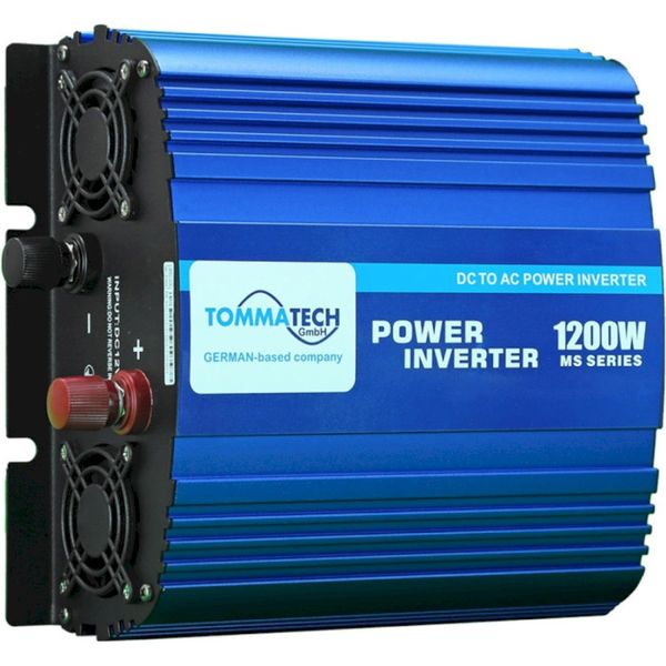 Інвертор напруги TommaTech MS-1200, 12V/220V, 1200W (MS-1200/29445) 444433 фото