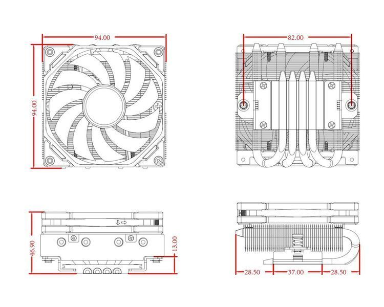 Кулер процесорний ID-Cooling IS-40-XT Black 528927 фото
