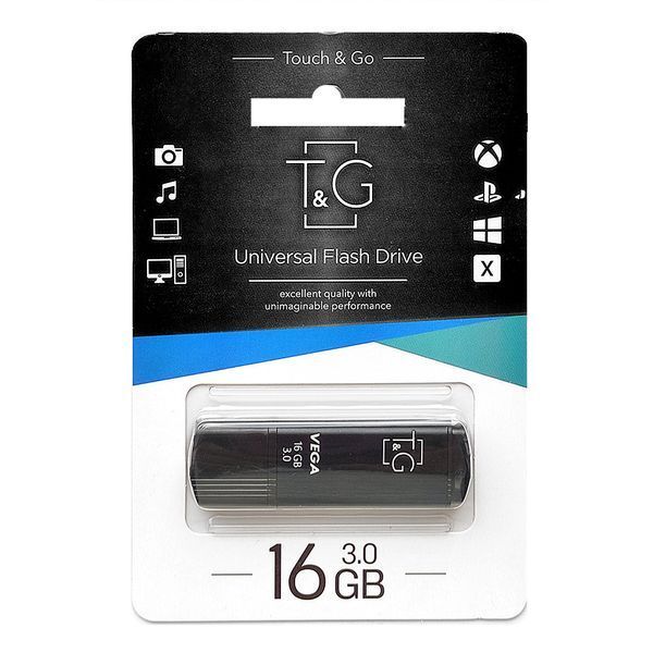 Флеш-накопичувач USB3.0 16GB T&G 121 Vega Series Black (TG121-16GB3BK) 371048 фото