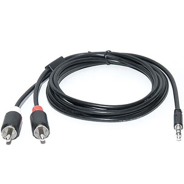 Аудіо-кабель REAL-EL Audio Pro 3.5 мм - 2xRCA (M/M), 1.8 м, чорний (EL123500042) 449235 фото