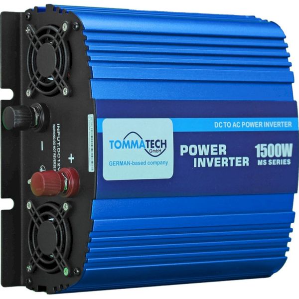 Інвертор напруги TommaTech MS-1500, 12V/220V, 1500W (MS-1500/29446) 444434 фото