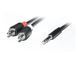 Аудіо-кабель REAL-EL Audio Pro 3.5 мм - 2xRCA (M/M), 1.8 м, чорний (EL123500042) 449235 фото 1