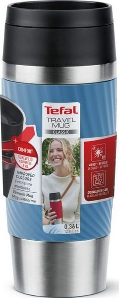 Термочашка Tefal Travel Mug Classic Twist 360 мл Blue (N2024510) 529237 фото