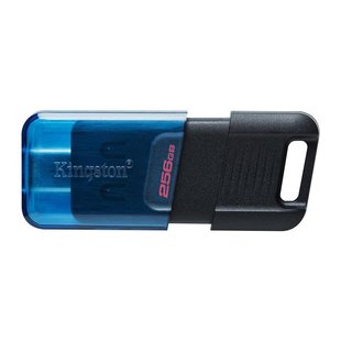 Флеш-накопичувач USB3.2 256GB Type-C Kingston DataTraveler 80 M Blue/Black (DT80M/256GB) 451826 фото