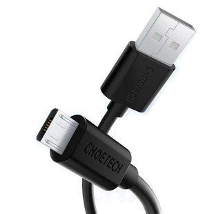 Кабель Choetech USB - micro USB (M/M), 1.2 м, Black (AB003) 387276 фото