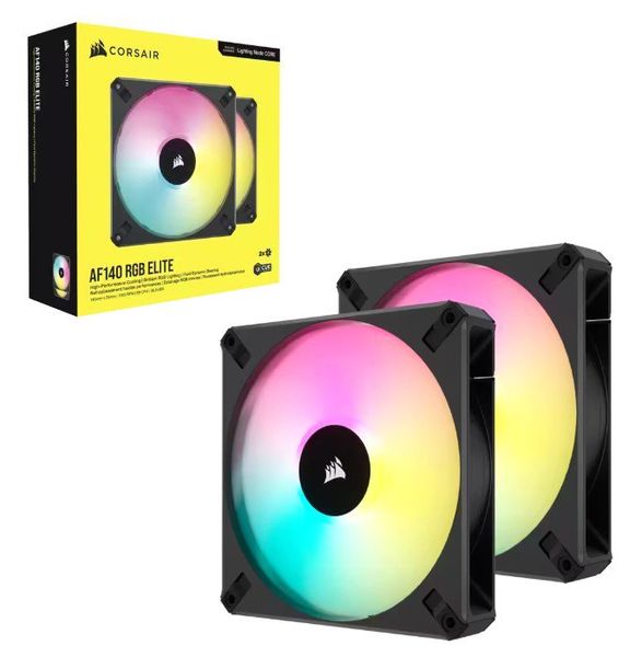 Вентилятор Corsair AF140 RGB Elite Dual Pack (CO-9050156-WW) 448159 фото