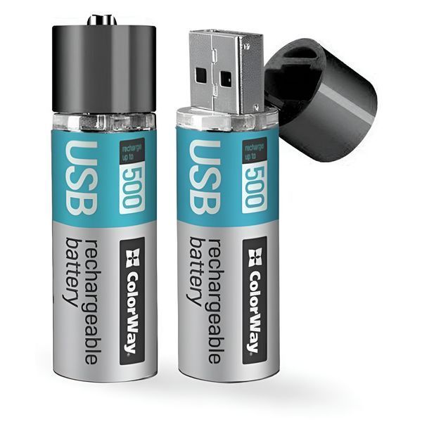 Акумулятор USB ColorWay AA/HR06 Li-Pol 1200 mAh BL 2шт 238569 фото