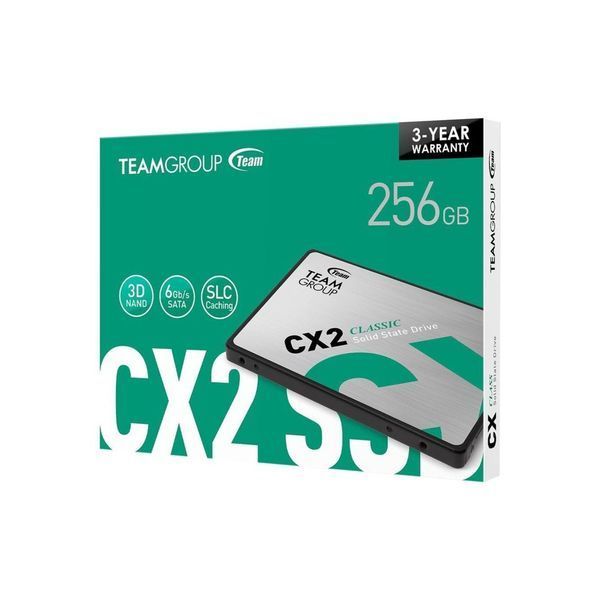Накопичувач SSD 256GB Team CX2 2.5" SATAIII 3D TLC (T253X6256G0C101) 349219 фото