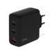 Мережевий зарядний пристрій Ttec SmartCharger Trio GAN 2хUSB-C/USB-A /120Вт Black (2SCG04S) 525613 фото 1