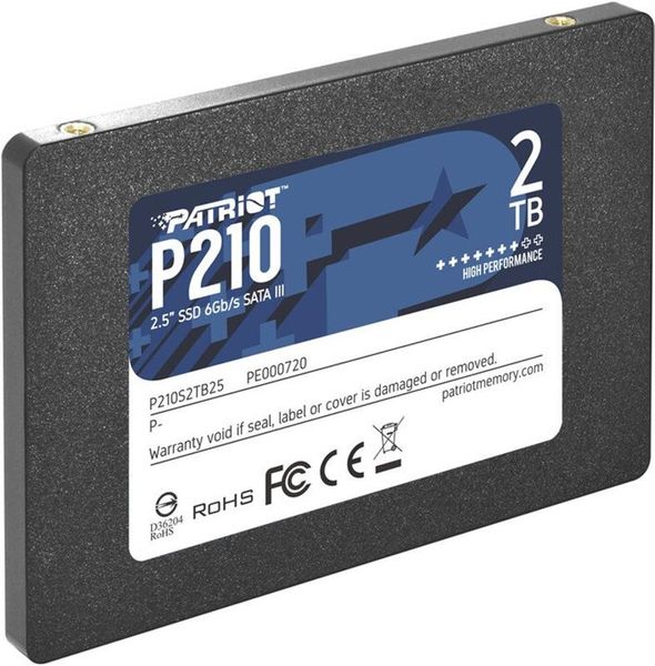 Накопичувач SSD 2TB Patriot P210 2.5" SATAIII TLC (P210S2TB25) 310413 фото