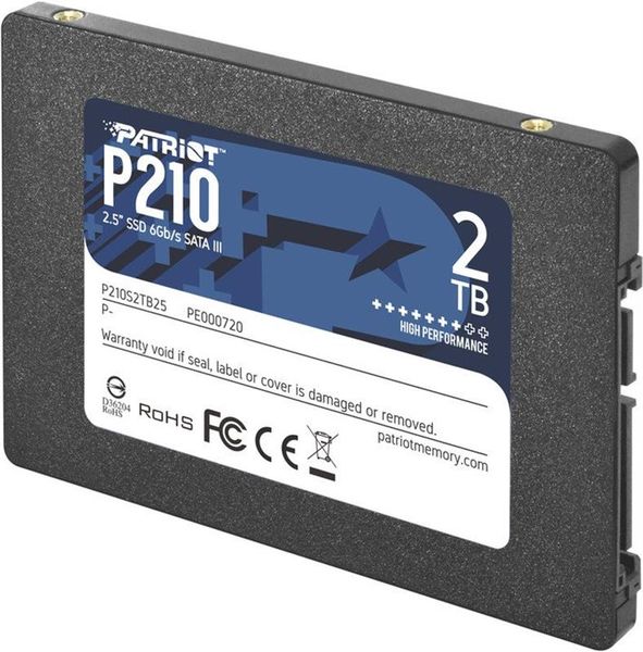 Накопичувач SSD 2TB Patriot P210 2.5" SATAIII TLC (P210S2TB25) 310413 фото