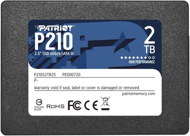 Накопичувач SSD 2TB Patriot P210 2.5" SATAIII TLC (P210S2TB25) 310413 фото