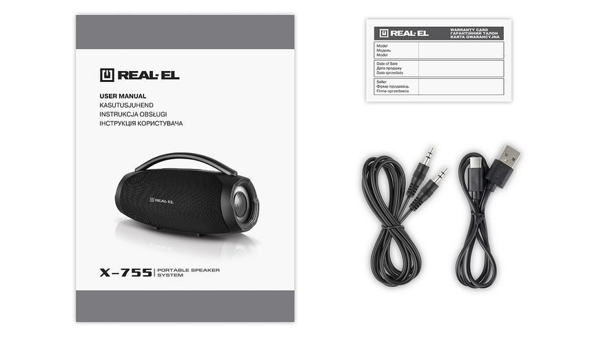 Акустична система REAL-EL X-755 Black 585602 фото