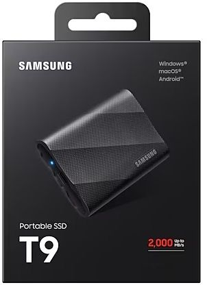 Накопичувач зовнішній SSD 2.5" USB 1.0TB Samsung T9 Black (MU-PG1T0B/EU) 487931 фото