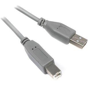 Кабель Maxxter USB - USB Type-B (M/M), 1.8 м, сірий (U-AMBM-6G) 168400 фото