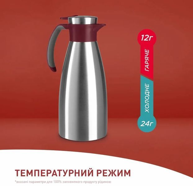 Термоглечик Tefal Soft Grip 1.5 л Burgundy (K3042214) 575631 фото