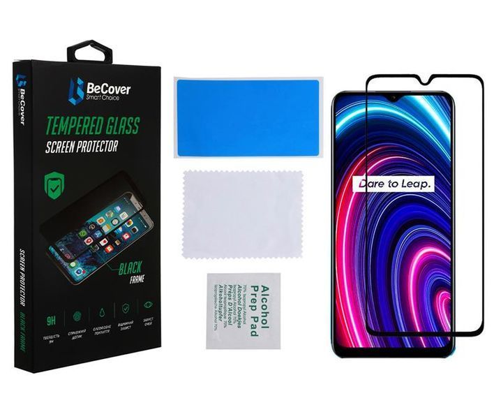 Захисне скло BeCover для Realme C25Y Black (707139) 391146 фото