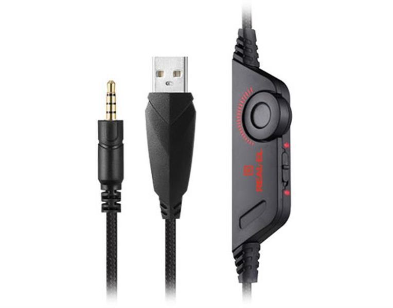 Гарнітура REAL-EL GDX-7650 Black/Red 447677 фото