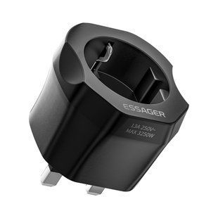 Адаптер Essager EU - UK (F/M) Black (ECTZH-YCC01-Z) 608033 фото