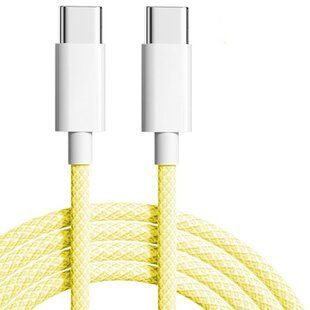 Кабель Apple Woven Charge USB Type-C - USB Type-C, 1м, Yellow (K28436) 507483 фото