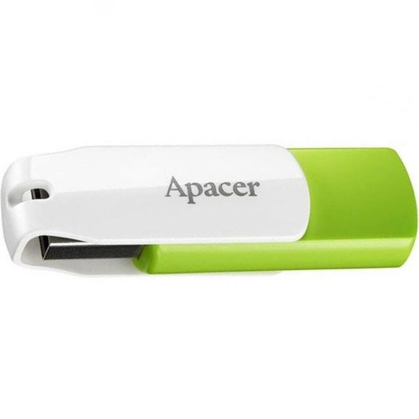 Флеш-накопичувач USB 64GB Apacer AH335 White/Green (AP64GAH335G-1) 254704 фото