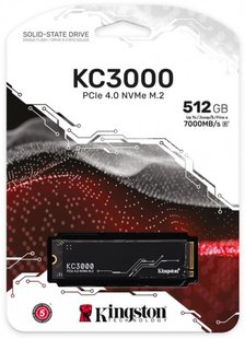 Накопичувач SSD 512GB Kingston KC3000 M.2 2280 PCIe 4.0 x4 NVMe 3D TLC (SKC3000S/512G) 378362 фото