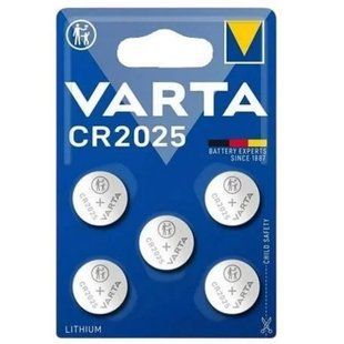 Батарейка Varta CR2025 BL 5 шт. 617989 фото