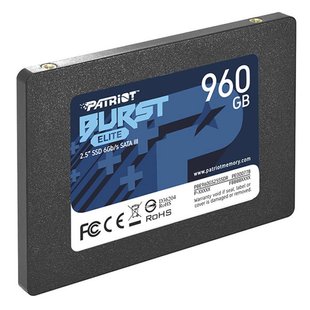 Накопичувач SSD 960GB Patriot Burst Elite 2.5" SATAIII TLC (PBE960GS25SSDR) 336787 фото