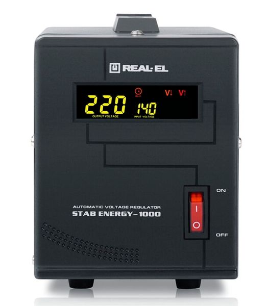 Стабілізатор REAL-EL Stab Energy-1000 Black 453571 фото