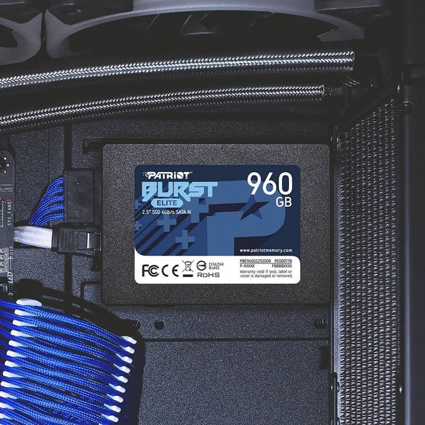 Накопичувач SSD 960GB Patriot Burst Elite 2.5" SATAIII TLC (PBE960GS25SSDR) 336787 фото