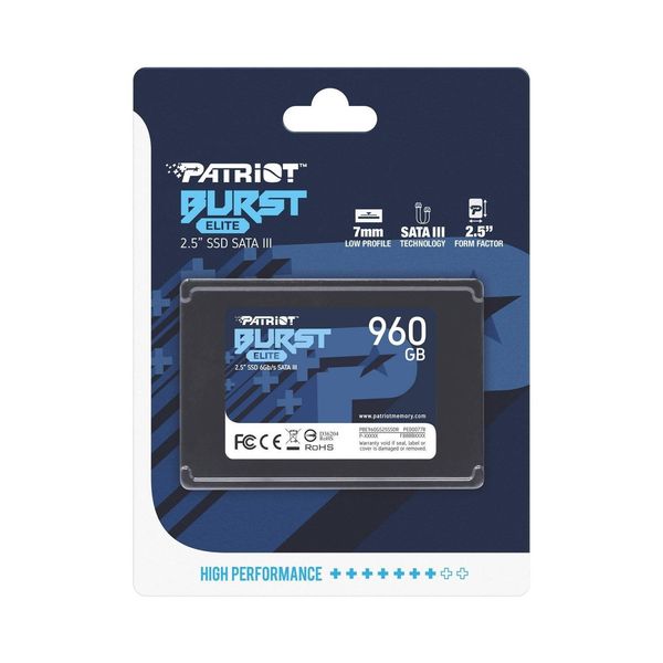 Накопичувач SSD 960GB Patriot Burst Elite 2.5" SATAIII TLC (PBE960GS25SSDR) 336787 фото