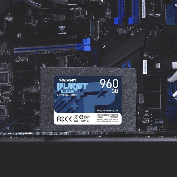 Накопичувач SSD 960GB Patriot Burst Elite 2.5" SATAIII TLC (PBE960GS25SSDR) 336787 фото