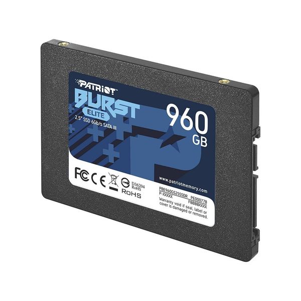 Накопичувач SSD 960GB Patriot Burst Elite 2.5" SATAIII TLC (PBE960GS25SSDR) 336787 фото