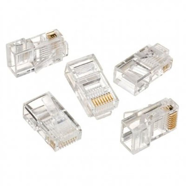 Конектор RJ 45 Cablexpert (LC-8P8C-001/100) 8P8C, із позолоченими контактами (100 шт/уп) 228497 фото