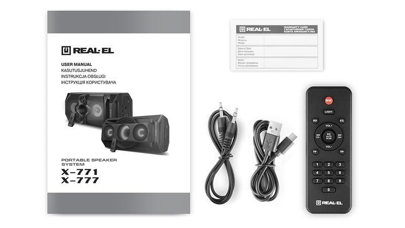 Акустична система REAL-EL X-771 Black 441723 фото