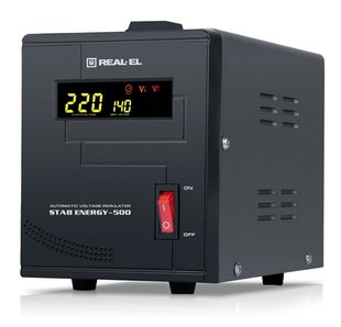 Стабілізатор REAL-EL Stab Energy-500 Black 453576 фото