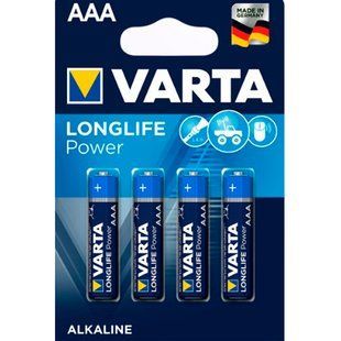 Батарейка Varta Longlife Power 4903 (High Energy) AAA/LR03 BL 4шт 300532 фото