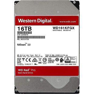 Накопичувач HDD SATA 16.0TB WD Red Pro NAS 7200rpm 512MB (WD161KFGX) 353761 фото