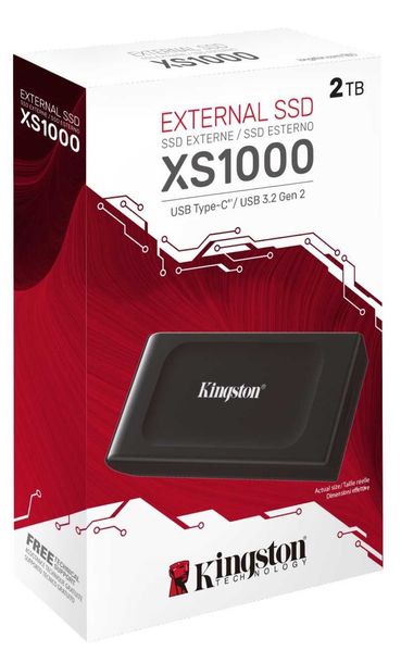 Накопичувач зовнішній SSD Portable USB 2.0ТB Kingston SXS1000 Black (SXS1000/2000G) 475940 фото