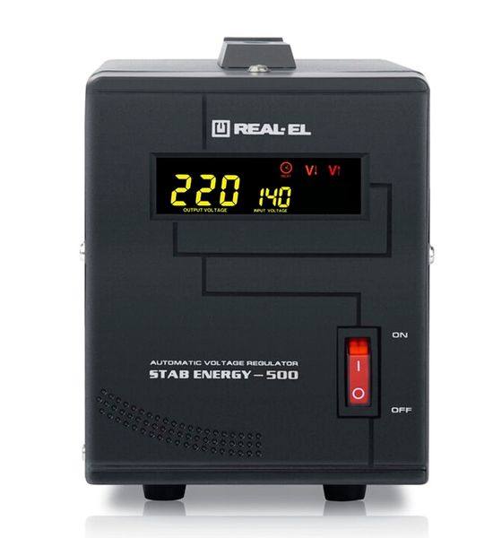 Стабілізатор REAL-EL Stab Energy-500 Black 453576 фото