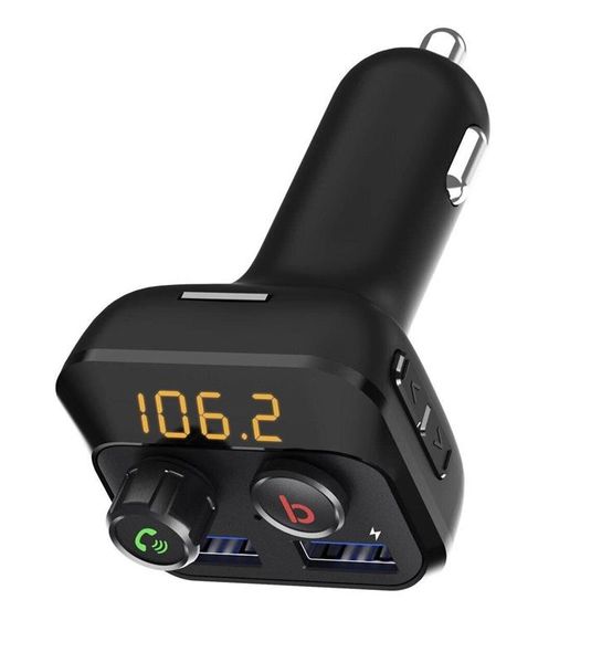 FM-трансмітер Grand-X 98GRX MegaBass Bluetooth V5.0 Hands Free MicroSD, 2хUSB 1A+2.4A 314304 фото