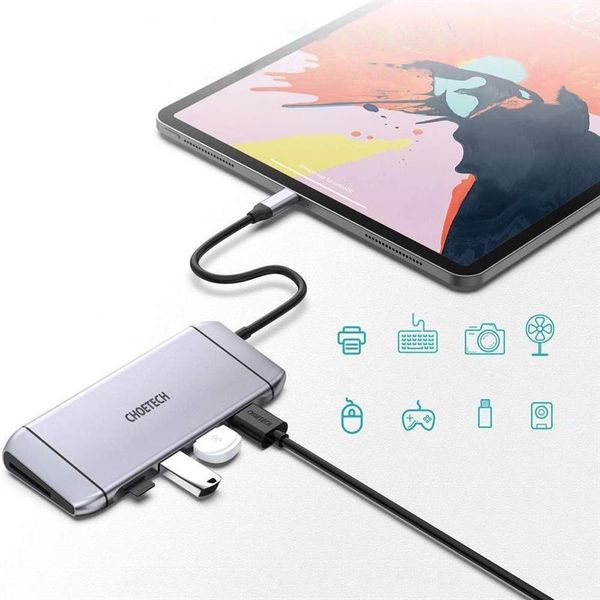 Концентратор Choetech HUB-M15 9 in 1 USB-C Multiport Adapter 464129 фото