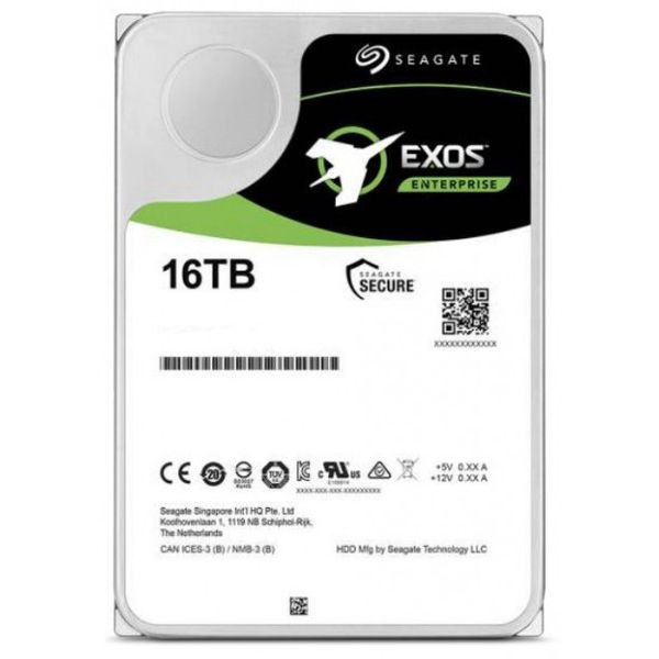 Накопичувач HDD 3.5" SATA 16.0TB Seagate Exos X18 7200rpm 256MB (ST16000NM000J) 464407 фото