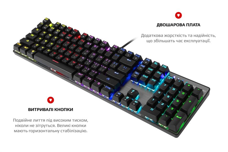 Комплект (клавіатура, мишка) Motospeed CK888 Outemu Red (mtck888mr) Silver/Black USB 370922 фото