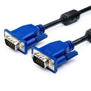 Кабель Atcom VGA - VGA (M/M), HD15, 1080p, з 2-ма фер. кільцями, 3 м, чорний (15262) 55439 фото