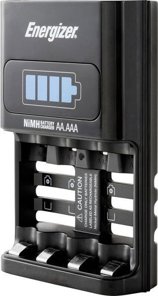 Зарядний пристрій Energizer Accu Recharge 1 HOUR AA/AAA Ni-Mh/Ni-Cd AA/HR06 2300mA BL 4шт 553186 фото