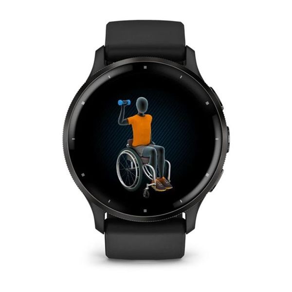 Смарт-годинник Garmin Venu 3 Slate Stainless Steel Bezel with Black Case and Silicone Band (010-02784-51) 482558 фото