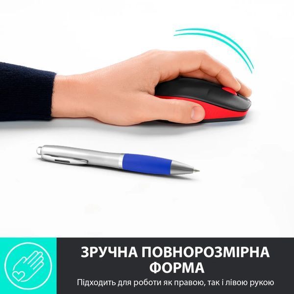 Миша бездротова Logitech M190 Wireless Red (910-005908) 320558 фото