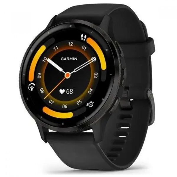 Смарт-годинник Garmin Venu 3 Slate Stainless Steel Bezel with Black Case and Silicone Band (010-02784-51) 482558 фото