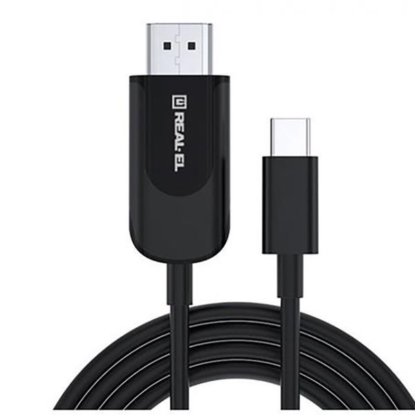 Кабель REAL-EL CHD-180 HDMI - USB Type-C (M/M), 1.8 м, Black (EL123500044) 449238 фото